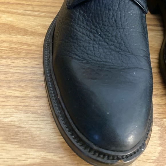 Frye Bowery Lace Up Boots Black Pebbled Leather Men’s 8.5 M Made in Italy - Picture 12 of 13